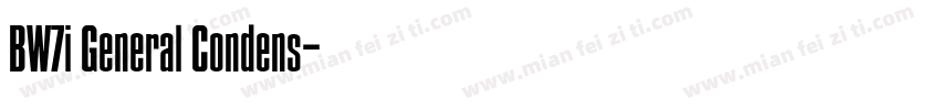BW7i General Condens字体转换